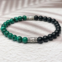 Load image into Gallery viewer, Ultimate Balance - Malachite & Matte Onyx 6mm Bead