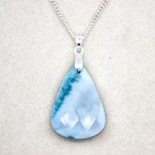 Load image into Gallery viewer, Excellent 38.5 Ct. Natural Larimar Faceted Pendant Necklace
