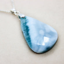 Load image into Gallery viewer, Excellent 38.5 Ct. Natural Larimar Faceted Pendant Necklace
