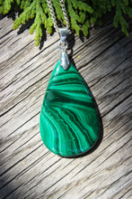 Load image into Gallery viewer, Amazing 66 Ct. Natural Malachite Pear Shape Pendant Necklace