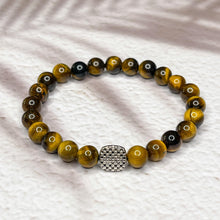 Load image into Gallery viewer, Tiger Eye Stone 8mm Bead Bracelet