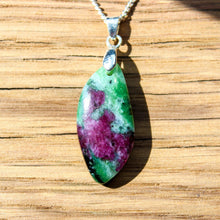 Load image into Gallery viewer, Dazzling 32 Ct. Natural Ruby Zoisite Gemstone Necklace