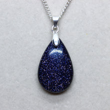 Load image into Gallery viewer, Beautiful 47Ct. Blue Goldstone Pendant Necklace