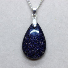 Load image into Gallery viewer, Beautiful 47Ct. Blue Goldstone Pendant Necklace
