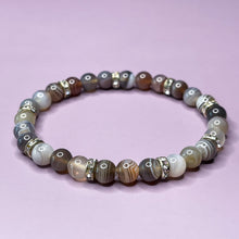 Load image into Gallery viewer, Harmony & Balance - Botswana Agate 6mm Bead Bracelet