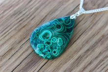 Load image into Gallery viewer, Fantastic 56 Ct. Chrysocolla Malachite Pear Shape Pendant Necklace