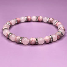 Load image into Gallery viewer, Self Love - Rose Quartz & Rhodochrosite 6mm Bead Bracelet