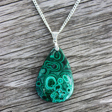 Load image into Gallery viewer, Fantastic 56 Ct. Chrysocolla Malachite Pear Shape Pendant Necklace
