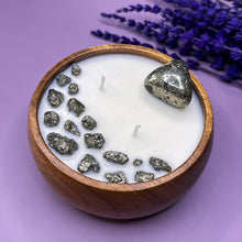 Load image into Gallery viewer, Wealth & Success - Iron Pyrite Infused Soy Wax Candle