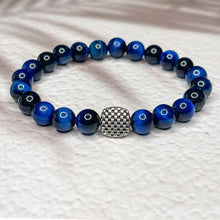 Load image into Gallery viewer, Blue Tiger's Eye 8mm Bead Bracelet