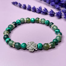 Load image into Gallery viewer, Luck & Prosperity - Malachite & Moss Agate 6mm Bead Bracelet
