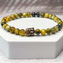Load image into Gallery viewer, Golden Buddha - Golden Blue Tiger's Eye 6mm Bead Bracelet