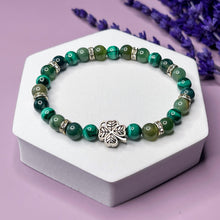 Load image into Gallery viewer, Luck & Prosperity - Malachite & Moss Agate 6mm Bead Bracelet