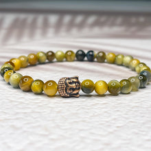Load image into Gallery viewer, Golden Buddha - Golden Blue Tiger's Eye 6mm Bead Bracelet