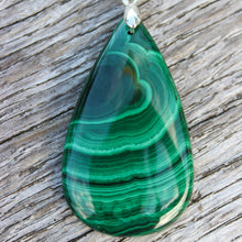 Load image into Gallery viewer, Beautiful 95.5 Ct. Malachite Pear Shape Pendant Necklace