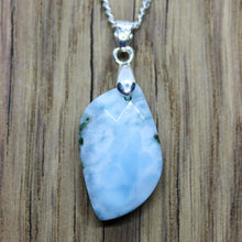 Load image into Gallery viewer, Exclusive 22 Ct. Natural Larimar Faceted Pendant Necklace