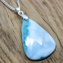 Load image into Gallery viewer, Excellent 38.5 Ct. Natural Larimar Faceted Pendant Necklace