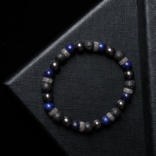 Load image into Gallery viewer, Focused Harmony - Lapis Lazuli, Hematite, Lava Stone 8mm Bead Bracelet