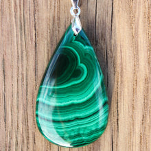 Load image into Gallery viewer, Beautiful 95.5 Ct. Malachite Pear Shape Pendant Necklace