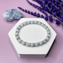Load image into Gallery viewer, Soothing Courage - Aquamarine 6mm Bead Bracelet