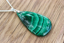 Load image into Gallery viewer, Beautiful 95.5 Ct. Malachite Pear Shape Pendant Necklace
