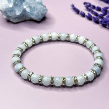 Load image into Gallery viewer, Soothing Courage - Aquamarine 6mm Bead Bracelet