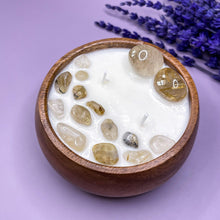 Load image into Gallery viewer, Powerful Manifestation - Golden Rutilated Quartz Infused Soy Wax Candle