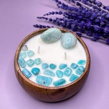 Load image into Gallery viewer, Soothing Balance - Amazonite Crystal Infused Soy Wax Candle