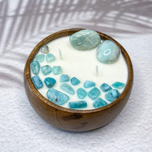 Load image into Gallery viewer, Soothing Balance - Amazonite Crystal Infused Soy Wax Candle
