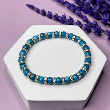 Load image into Gallery viewer, Apatite 6mm Bead Bracelet