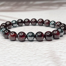 Load image into Gallery viewer, Energizing Harmony - Garnet & Hematite 8mm Bead Bracelet
