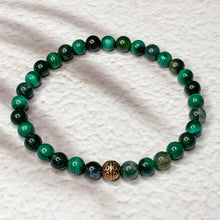 Load image into Gallery viewer, Wealth & Prosperity - Moss Agate & Malachite 6mm Bead bracelet