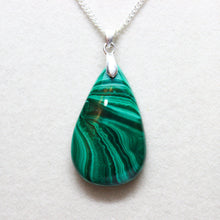 Load image into Gallery viewer, Amazing 66 Ct. Natural Malachite Pear Shape Pendant Necklace