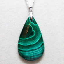 Load image into Gallery viewer, Beautiful 95.5 Ct. Malachite Pear Shape Pendant Necklace
