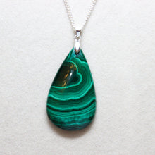 Load image into Gallery viewer, Beautiful 95.5 Ct. Malachite Pear Shape Pendant Necklace