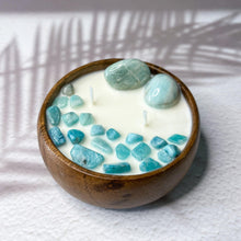 Load image into Gallery viewer, Soothing Balance - Amazonite Crystal Infused Soy Wax Candle