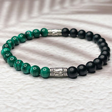 Load image into Gallery viewer, Ultimate Balance - Malachite &amp; Matte Onyx 6mm Bead
