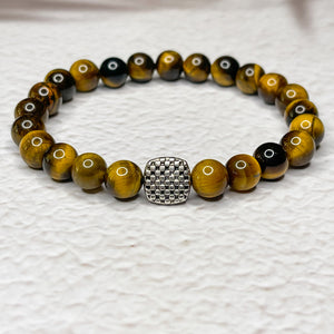 Tiger Eye Stone 8mm Bead Bracelet