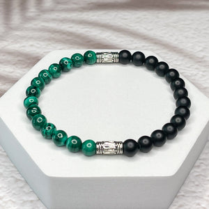 Ultimate Balance - Malachite & Matte Onyx 6mm Bead