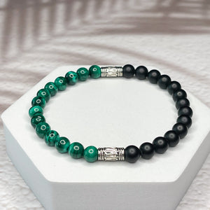 Ultimate Balance - Malachite & Matte Onyx 6mm Bead