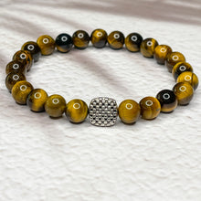 Load image into Gallery viewer, Tiger Eye Stone 8mm Bead Bracelet
