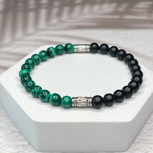 Load image into Gallery viewer, Ultimate Balance - Malachite &amp; Matte Onyx 6mm Bead
