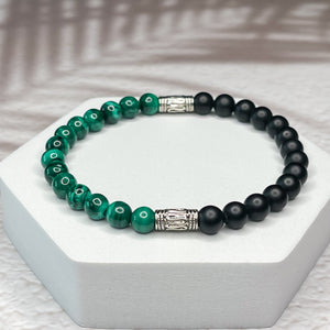 Ultimate Balance - Malachite & Matte Onyx 6mm Bead