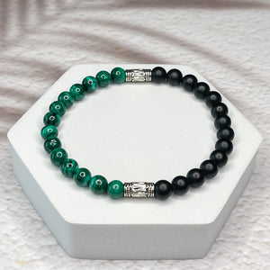 Ultimate Balance - Malachite & Matte Onyx 6mm Bead