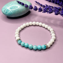 Load image into Gallery viewer, Soothing Energy - Amazonite &amp; Moonstone 6mm Bead Bracelet
