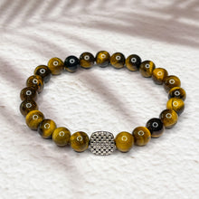 Load image into Gallery viewer, Tiger Eye Stone 8mm Bead Bracelet
