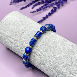 Infinite Wisdom - Lapis Lazuli 8mm Bead Women's Bracelet