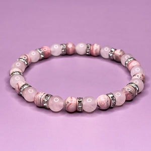 Self Love - Rose Quartz & Rhodochrosite 6mm Bead Bracelet