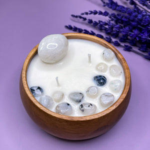 Moon Magic - Moonstone Infused Wood Soy Candle