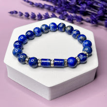 Load image into Gallery viewer, Infinite Wisdom - Lapis Lazuli 8mm Bead Women&#39;s Bracelet
